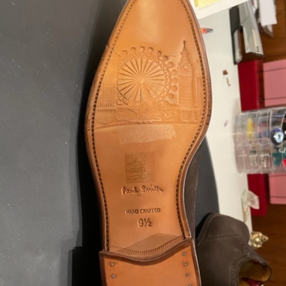 PAUL SMITH LONDON BROWN SUEDE SLIP ON SHOES. - Picture 9 of 10